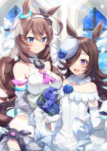 ウマ娘　パズル作って見た。　ミホノブルボン　ライスシャワー